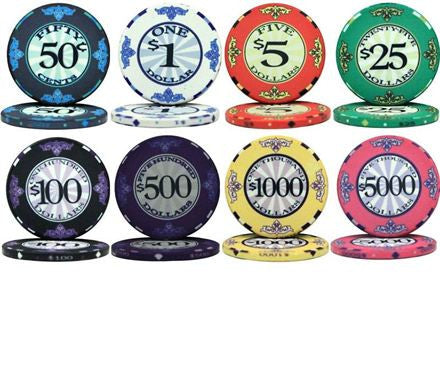Scroll 10 Gram Ceramic Poker Chips