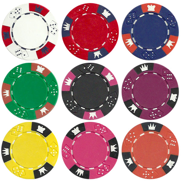 Crown &amp; Dice 14 Gram Clay Poker Chips
