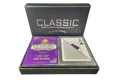 Purple Gray Classic Ten 100% Plastic Playing Cards Poker Size Jumbo Index