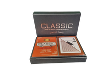 Orange Brown Classic Ten 100% Plastic Playing Cards Poker Size Jumbo Index