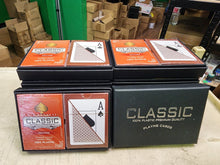 1 Dozen 12 Sets Orange Brown Classic Ten 100% Plastic Playing Cards Poker Size Jumbo Index