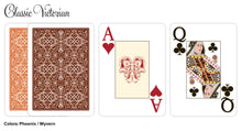 CLEARANCE Desjgn Poker Size Jumbo Orange Brown 100% Plastic Cards - Classic Victorian