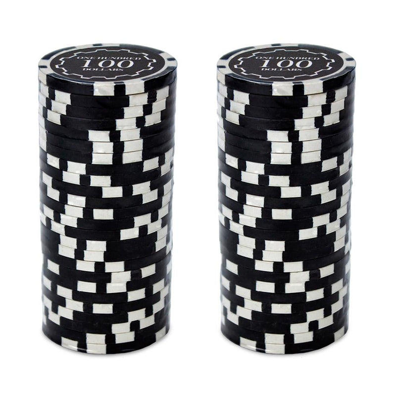 CLEARANCE $100 One Hundred Dollar Eclipse 14 Gram Poker Chips - 500 CHIPS