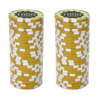 CLEARANCE $1000 One Thousand Dollar Eclipse 14 Gram Poker Chips -  500 Chips