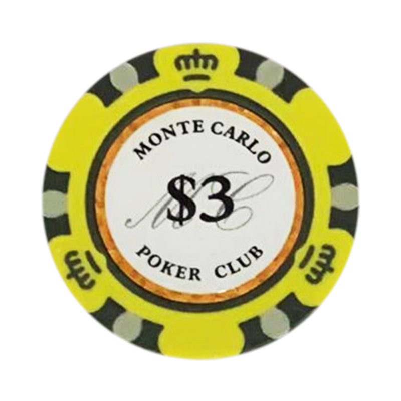 600 Monte Carlo Smooth 14 Gram Poker Chips with Heavy Duty Aluminum Case