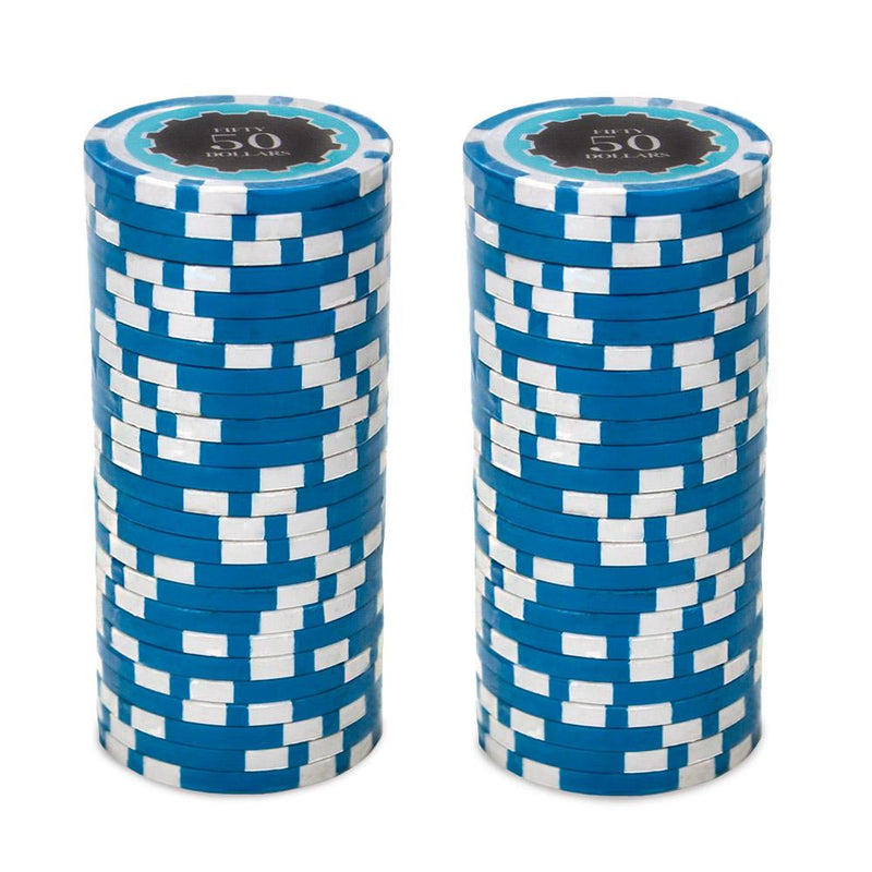 CLEARANCE $50 Fifty Dollar Eclipse 14 Gram Poker Chips - 500 Chips