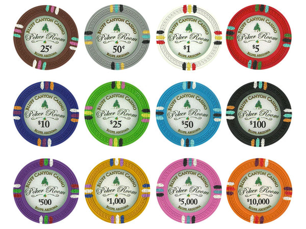 Claysmith Bluff Canyon 13.5 Gram Clay Poker Chips