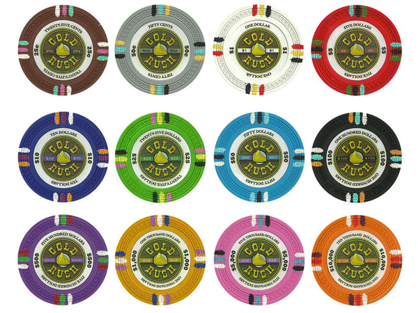 Claysmith Gold Rush 13.5 Gram Clay Poker Chips
