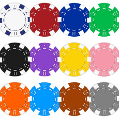 Striped Dice 11.5 Gram Poker Chips