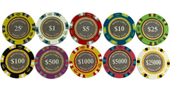 Smoked Monte Carlo Smooth 14 Gram Poker Chips