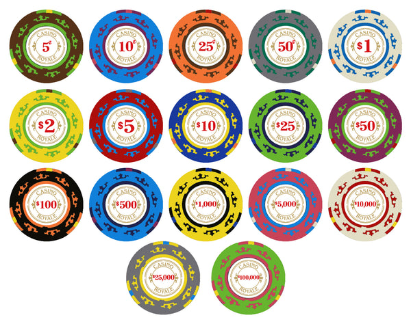 Showdown 13.5 Gram Clay Poker Chip Sample Pack - 12 Chips – Poker Chip  Lounge