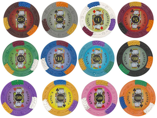 King&#39;s Casino 14 Gram Pro Clay Poker Chips