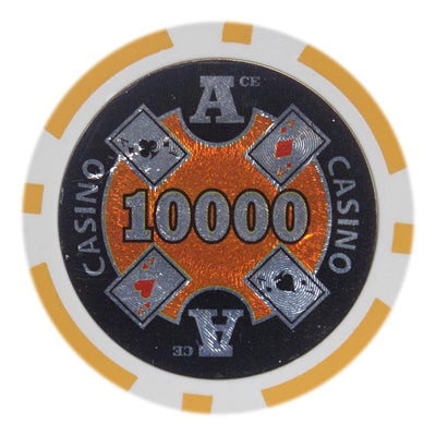 CLEARANCE $10,000 Ten Thousand Dollar Ace Casino 14 Gram 550 Poker Chips