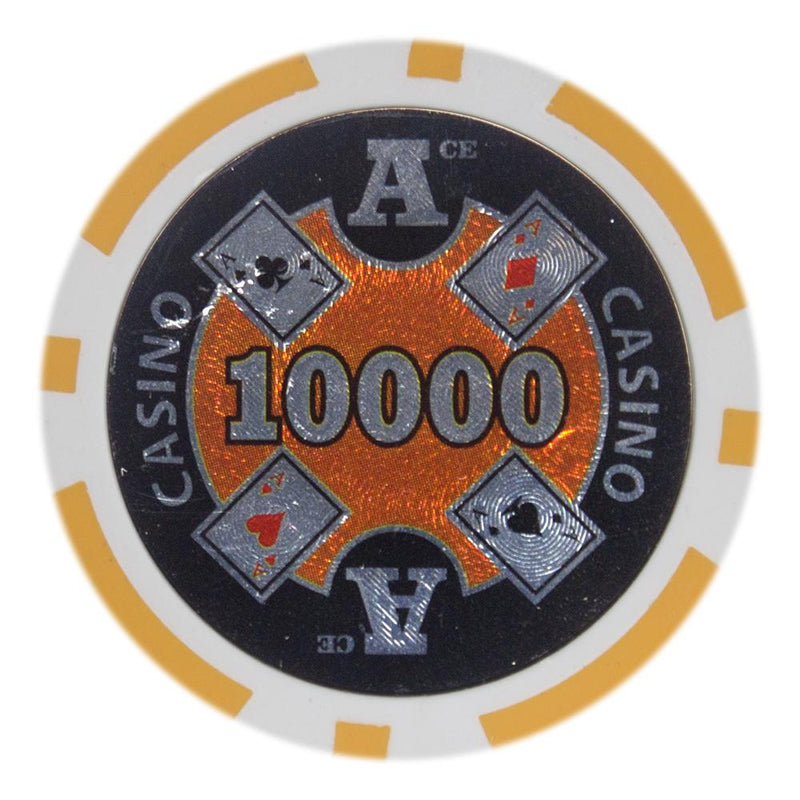 CLEARANCE $10,000 Ten Thousand Dollar Ace Casino 14 Gram 550 Poker Chips