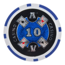 CLEARANCE $10 Ten Dollar Ace Casino 14 Gram 100 Poker Chips
