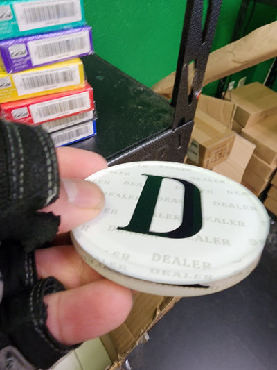 Acrylic Huge Double Sided Dealer Button 3INCH