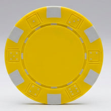 Yellow Striped Dice 11.5 Gram - 100 Poker Chips