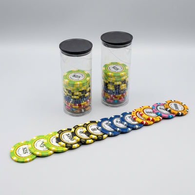 Tournament Poker Chip Tube - 10 Pack
