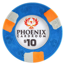 $10 Phoenix Card Room Pure Clay Poker Chips