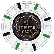 $1 Jupiter Club 43mm Pure Clay Poker Chips - The Poker Store .Com