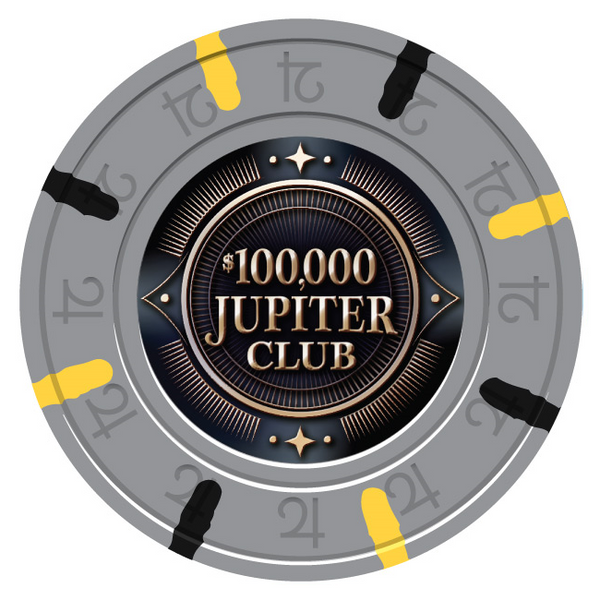 $100,000 Jupiter Club 43mm Pure Clay Poker Chips - The Poker Store .Com