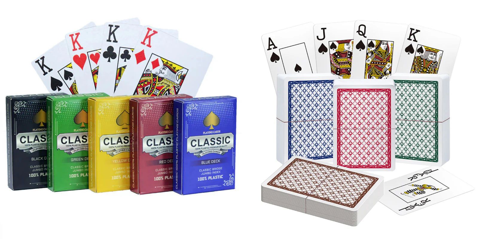 Copag Cards Plastic Poker Size Jumbo Index Red Blue