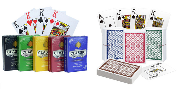 18 Bridge Decks Classic & TPS 100% Plastic Playing Cards Jumbo Index