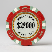 $25000 Twenty Five Thousand Dollar Monte Carlo Smooth 14 Gram Poker Chips