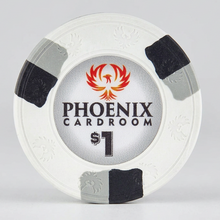 $1 Phoenix Card Room Pure Clay Poker Chips Roll of 25
