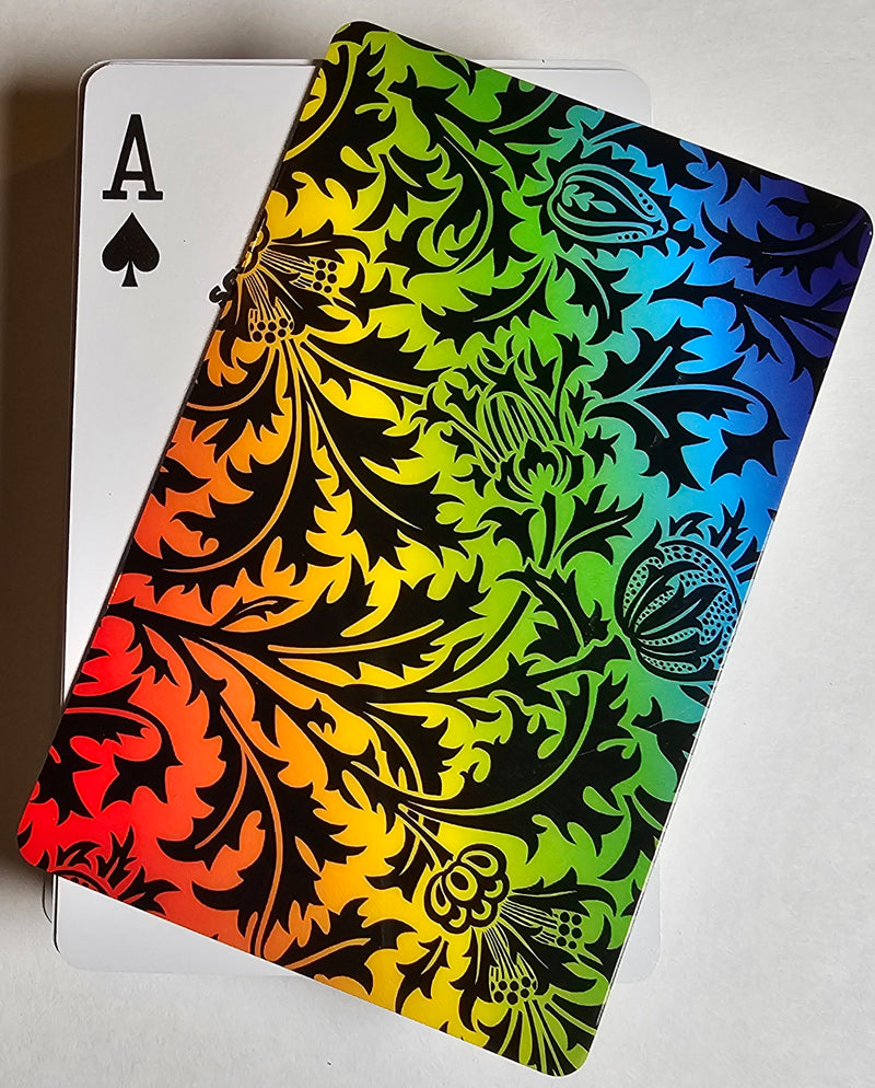 Rainbow Formal Design Stiff Cut Cards Bridge Narrow Size (3 PCS)