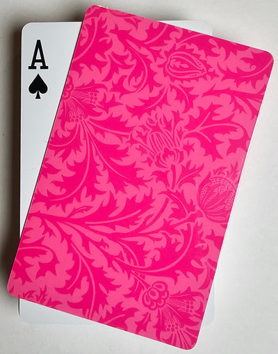 Pink Formal Design Stiff Cut Cards Bridge Narrow Size (3 PCS)