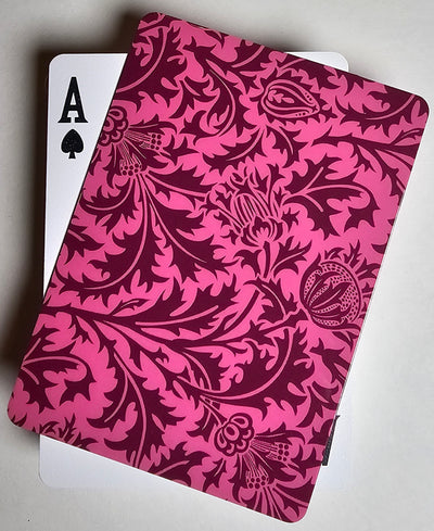 Burgundy Formal Design Stiff Cut Cards Poker Wide Size (3 PCS)