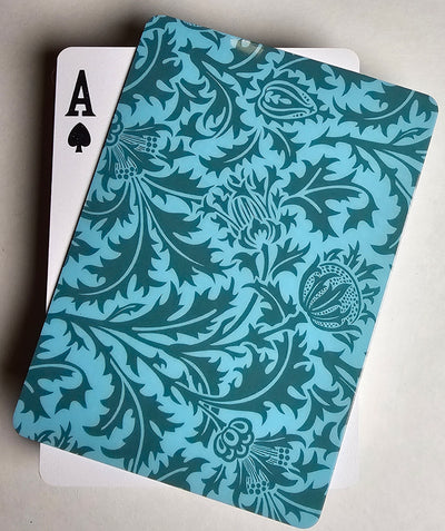 Teal Formal Design Stiff Cut Cards Poker Wide Size (3 PCS)