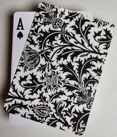 Black & White Formal Design Stiff Cut Cards Poker Wide Size (3 PCS)