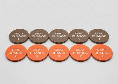 Seat Change 1 & 2 Buttons - 10 Pack