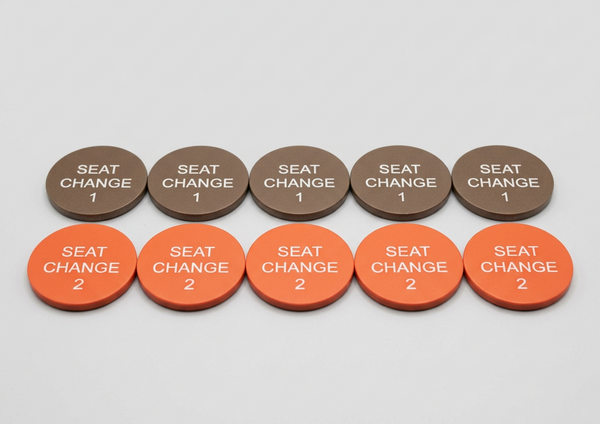 Seat Change 1 & 2 Buttons - 10 Pack