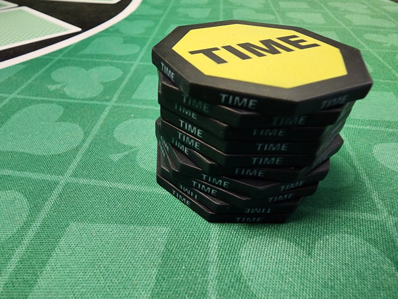 Time Octagon 44MM Oversized Poker Chips 10 Pack