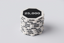 25,000 Octagon 44MM Oversized Poker Chips 10 Pack