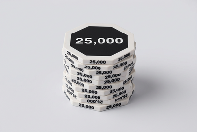 25,000 Octagon 44MM Oversized Poker Chips 10 Pack