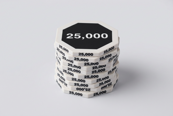 25,000 Octagon 44MM Oversized Poker Chips 10 Pack