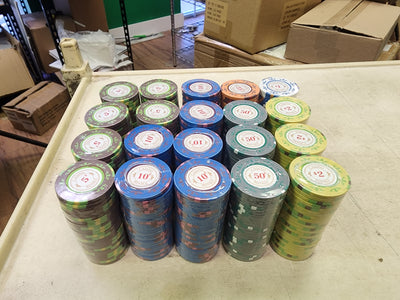 Micro Stakes 500 Casino Royale Smooth 14 Gram Poker Chips Bulk 5 Cent/10 Cent