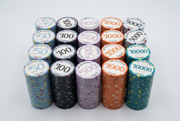 Tournament Setup Casino Valentino Ceramic 500 Poker Chips Special Price