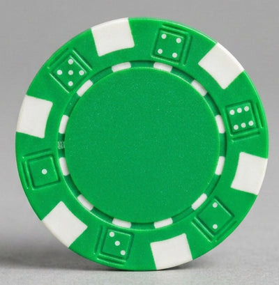 Green Striped Dice 11.5 Gram - 100 Poker Chips