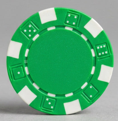 Green Striped Dice 11.5 Gram - 100 Poker Chips