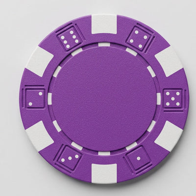 Purple Striped Dice 11.5 Gram - 100 Poker Chips