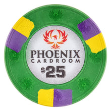 $25 Phoenix Card Room Pure Clay Poker Chips
