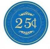 25 Cents Rustic Ceramic Poker Chips