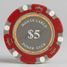 Smoked $5 Five Dollar Monte Carlo Smooth 14 Gram Poker Chips
