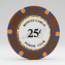 25 Cents Monte Carlo Smooth 14 Gram Poker Chips