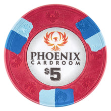 $5 Phoenix Card Room Pure Clay Poker Chips